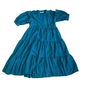 Amanda Uprichard Diego Midi Dress Size Medium, in Dark green